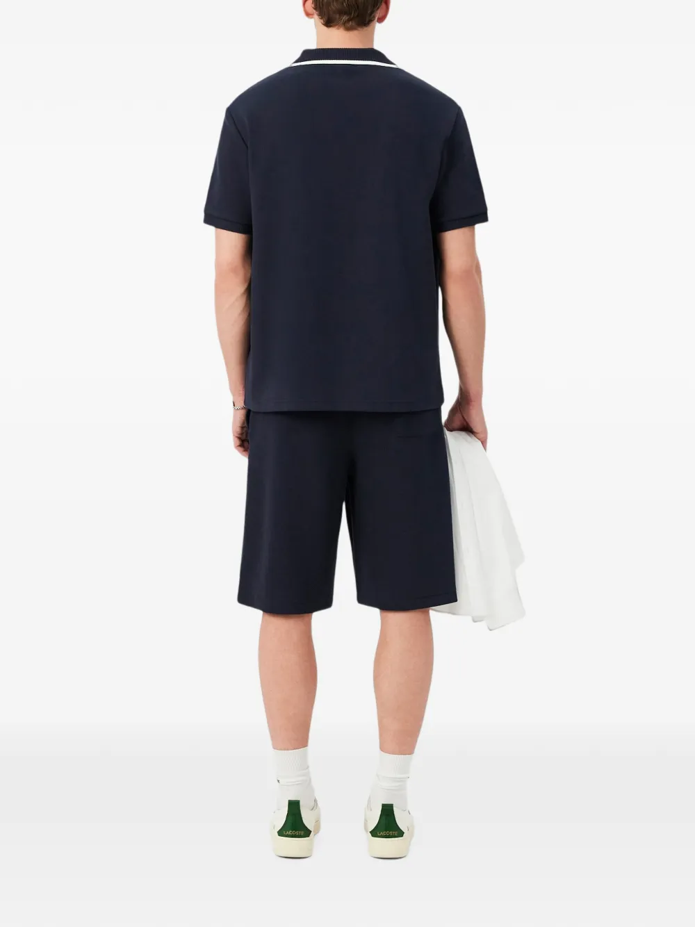 Lacoste Ruimvallende piqué shorts Blauw
