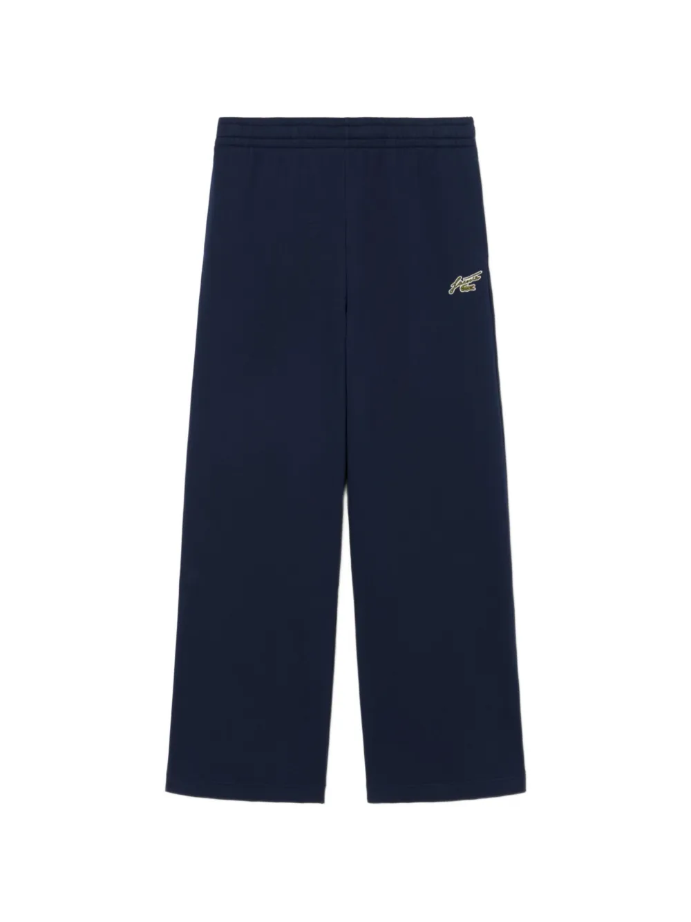 Lacoste logo-embroidered wide-leg track pants - Blu