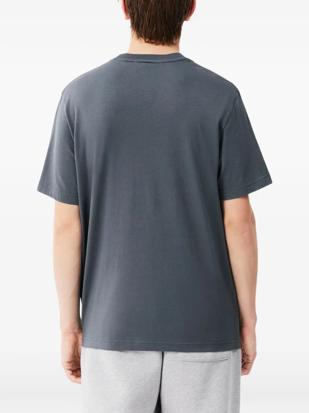 Lacoste T-shirt met logopatch Grijs