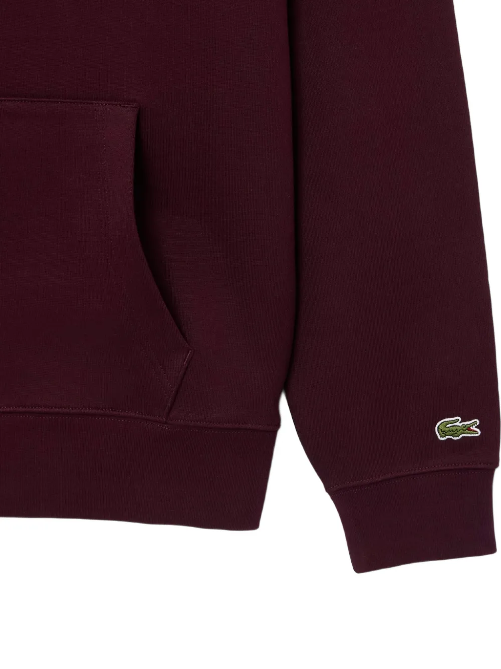 Lacoste logo-patch drawstring hoodie Rood