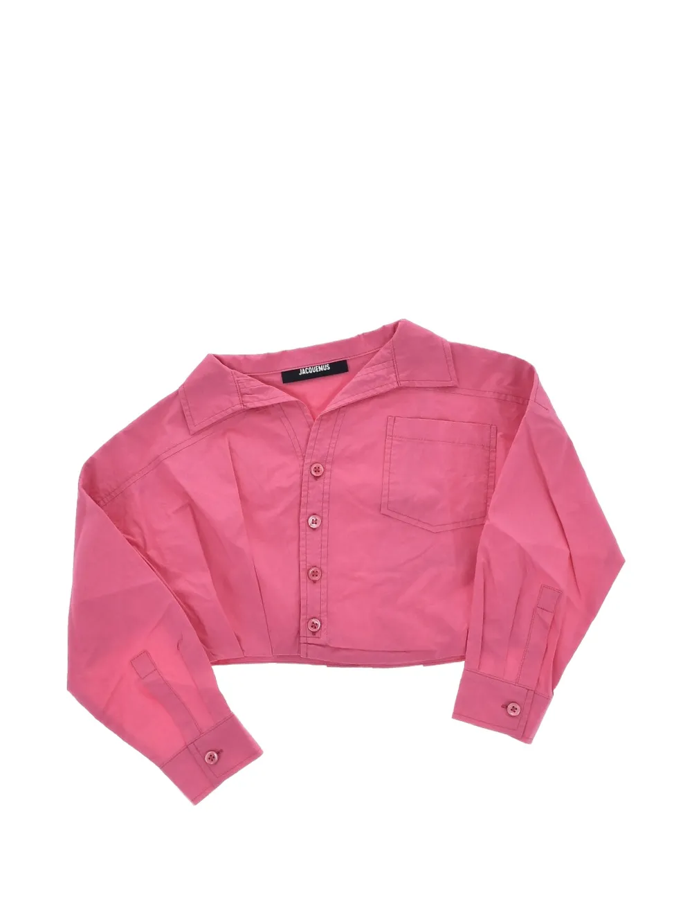 Jacquemus cropped pocket-detail blouse - Rosa