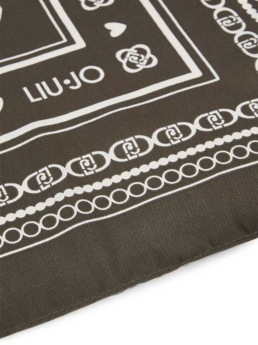 LIU JO Grote sjaal met monogramlogo Bruin