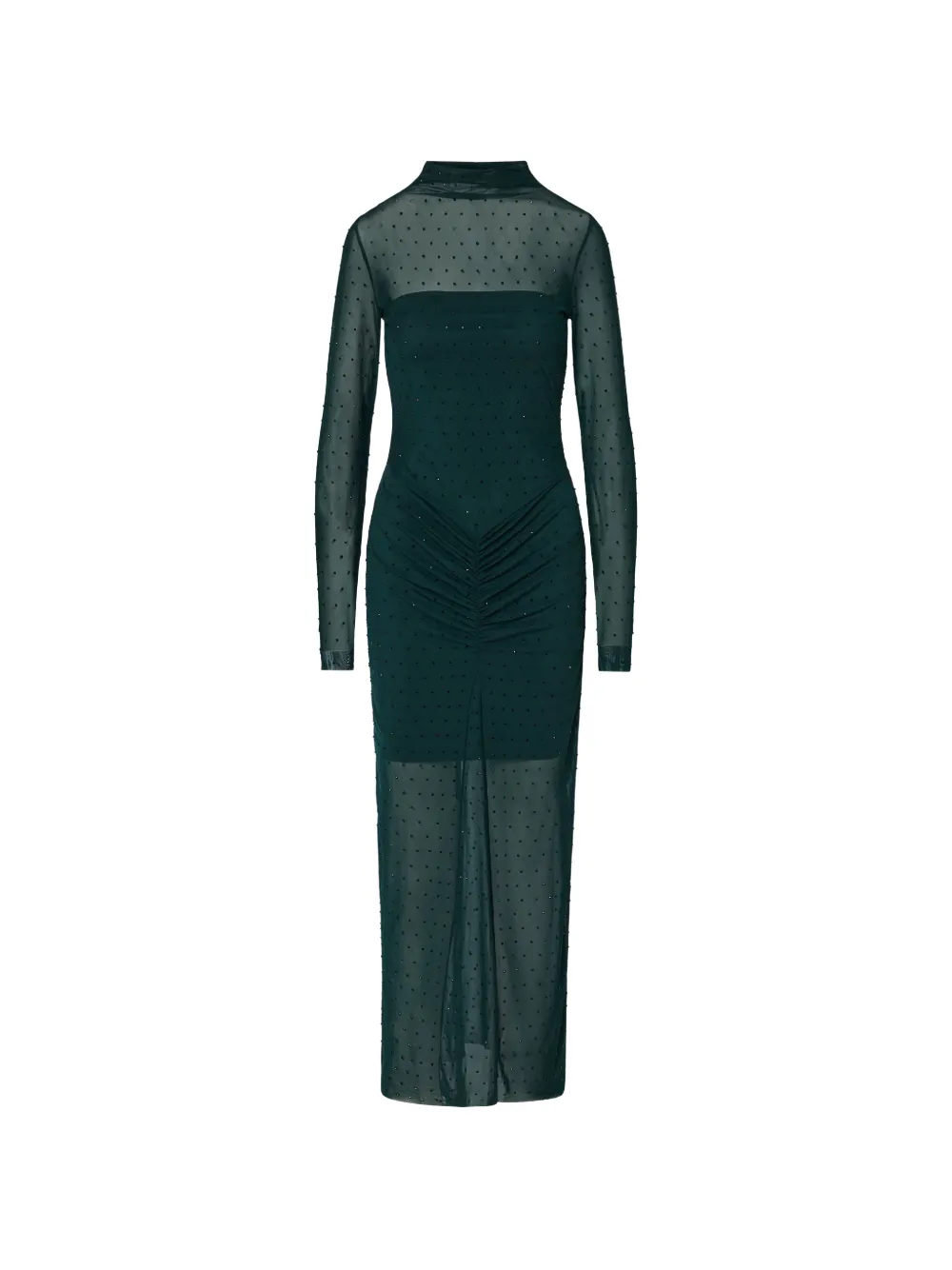LIU JO Abito lungo in tulle con strass - Verde