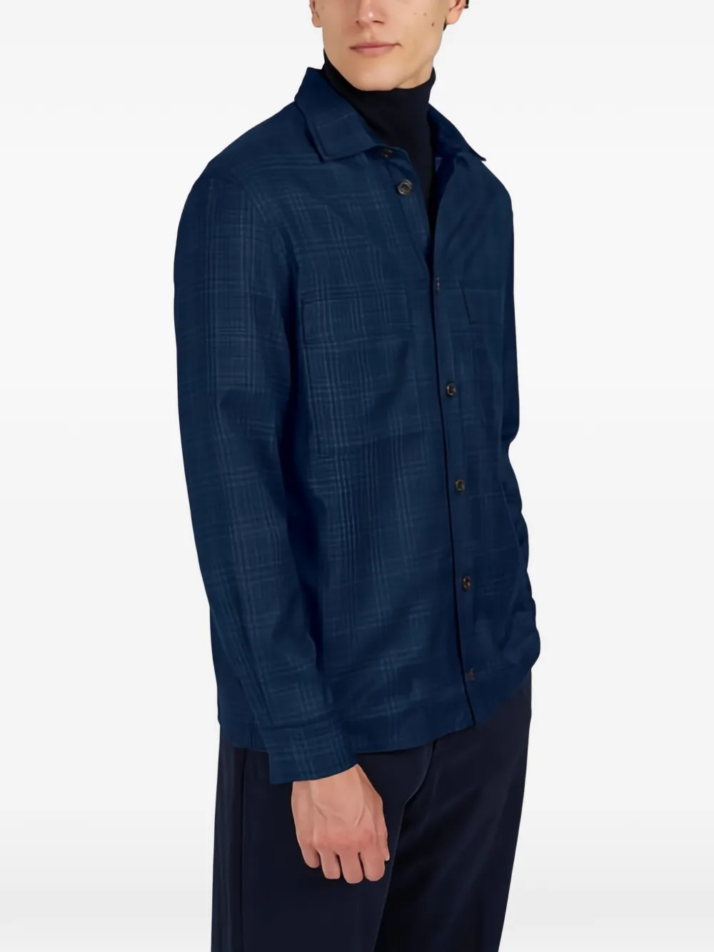 Paul & Shark Geruit shirtjack Blauw