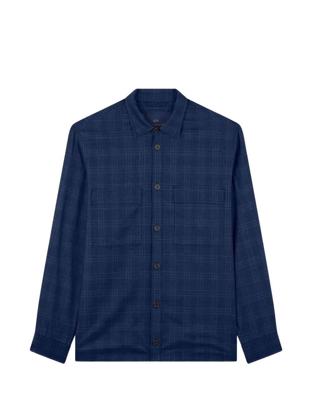 Paul & Shark check-pattern wool shirt jacket - Blu