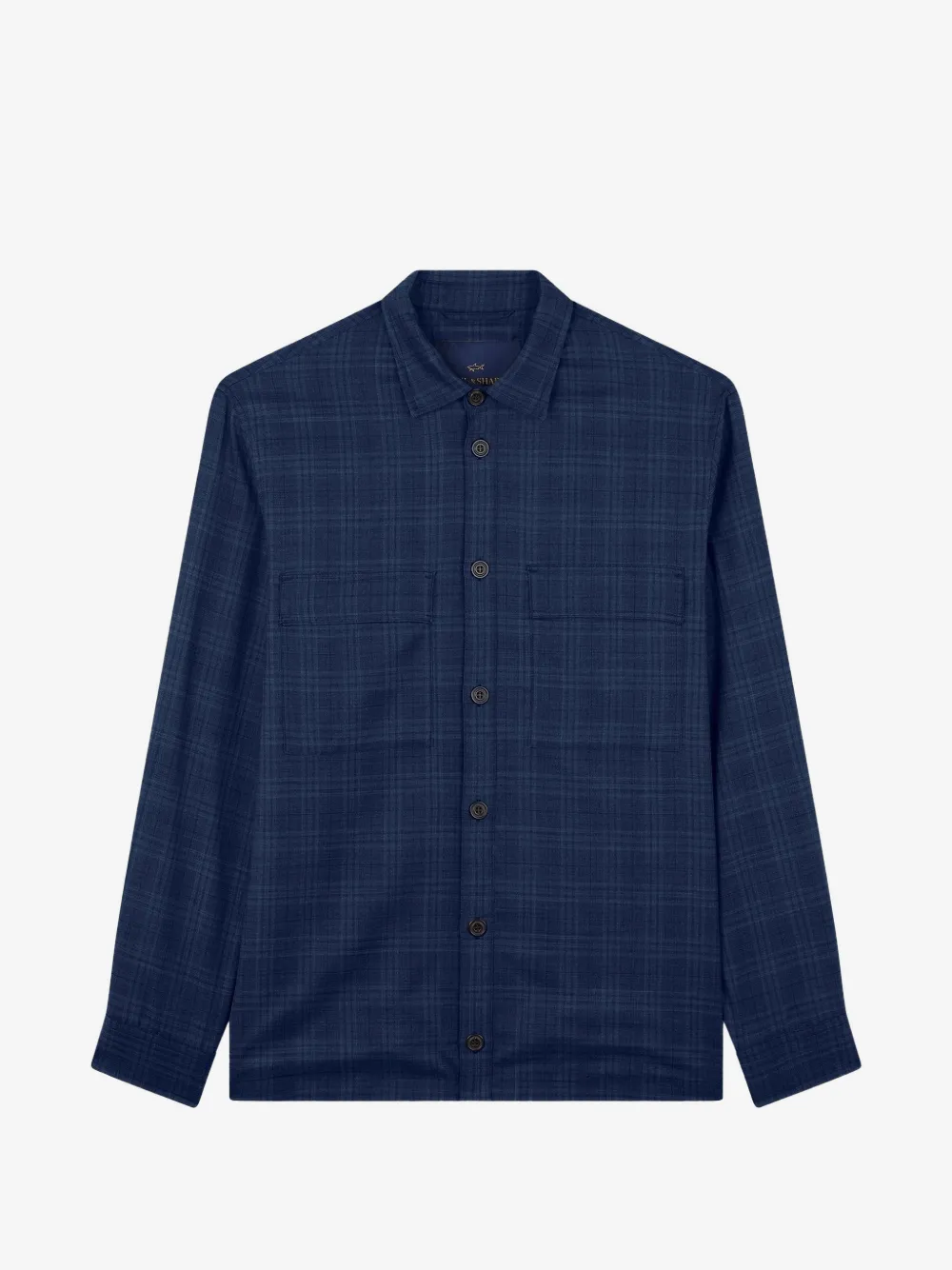 Paul & Shark check-pattern wool shirt jacket | Blue | Image 1
