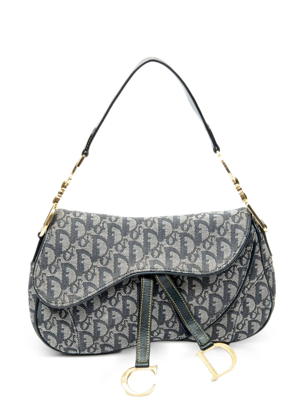 Christian Dior Pre-Owned Trotter Double Saddle shoulder bag - Blue