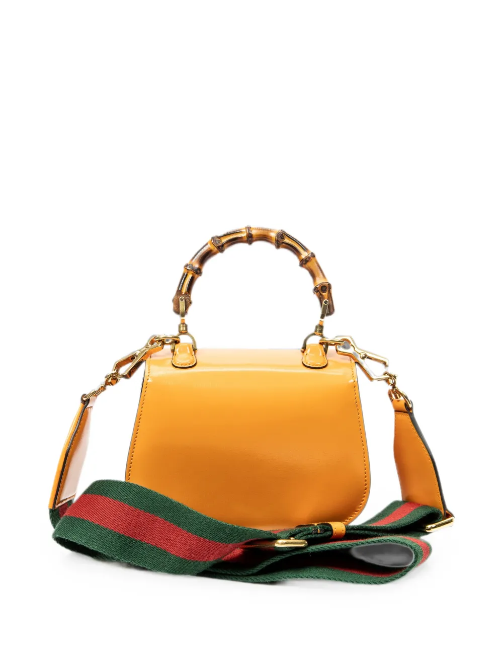 Gucci Pre-Owned Bamboo 1947 schoudertas Geel