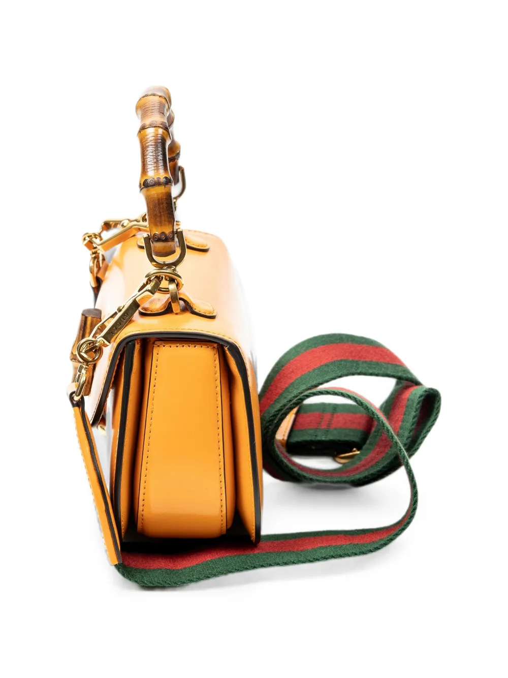 Gucci Pre-Owned Bamboo 1947 schoudertas Geel