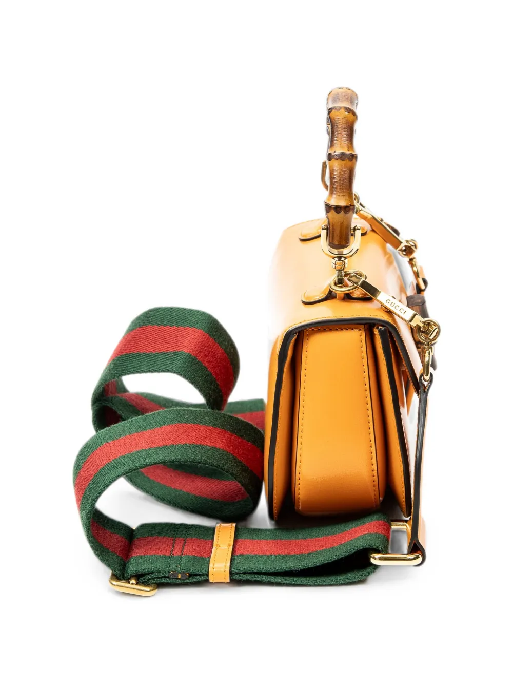 Gucci Pre-Owned Bamboo 1947 schoudertas Geel