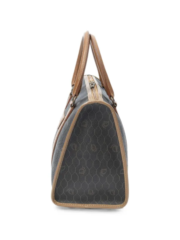 Christian Dior Pre-Owned ハニカム ボストン ハンドバッグ | ブラック