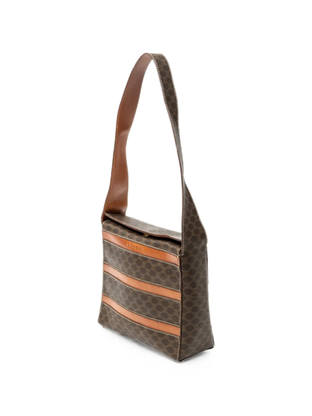 Celine Pre-Owned Macadam schoudertas met omslag Bruin