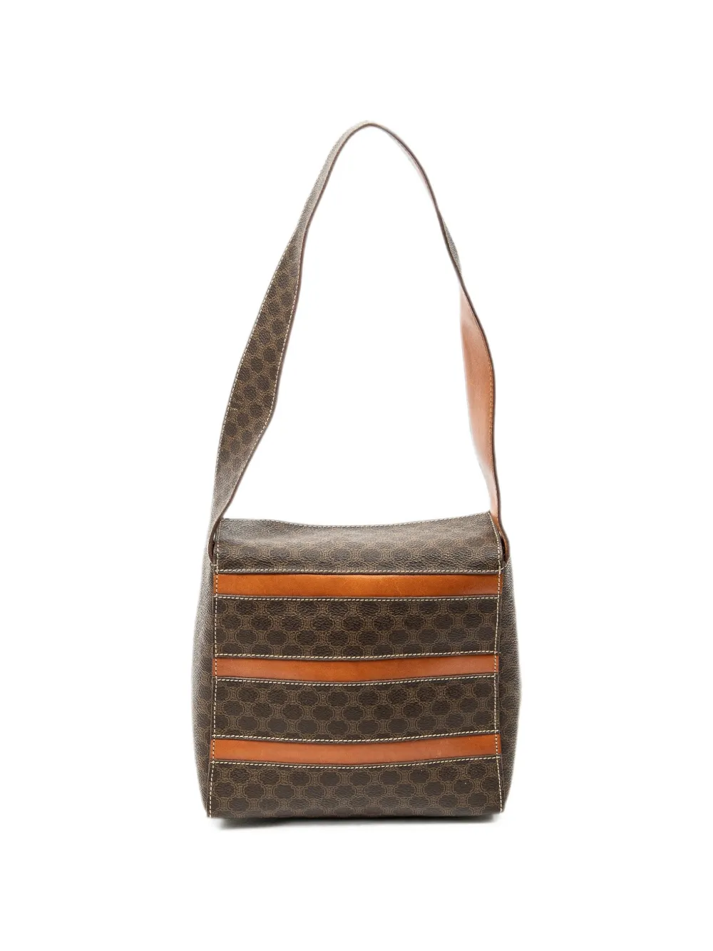 Celine Pre-Owned Macadam schoudertas met omslag Bruin