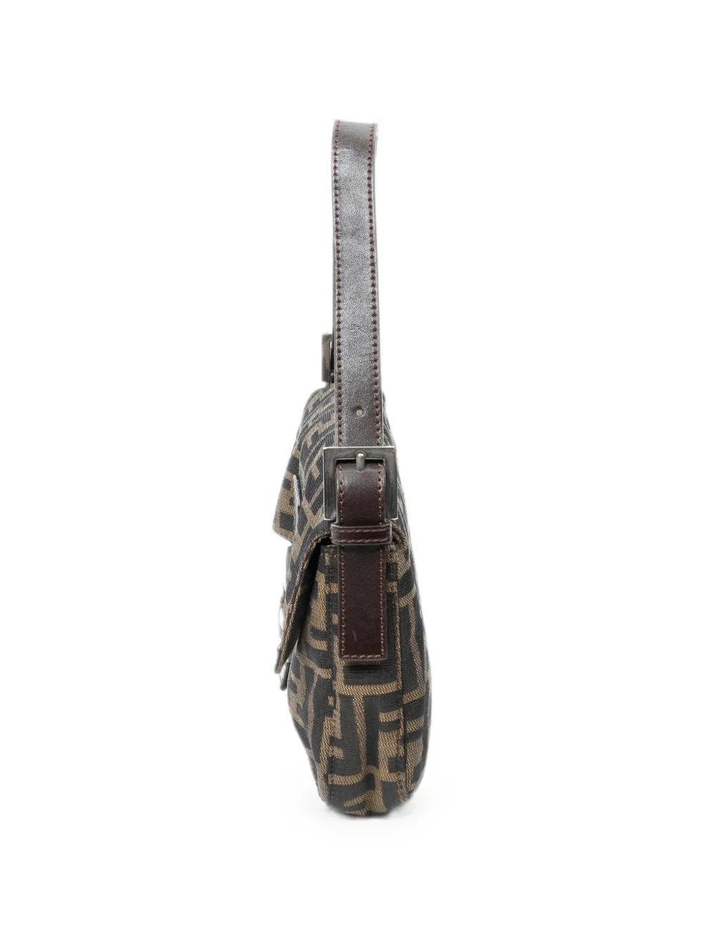 Fendi Pre-Owned Zucca Baguette schoudertas Bruin