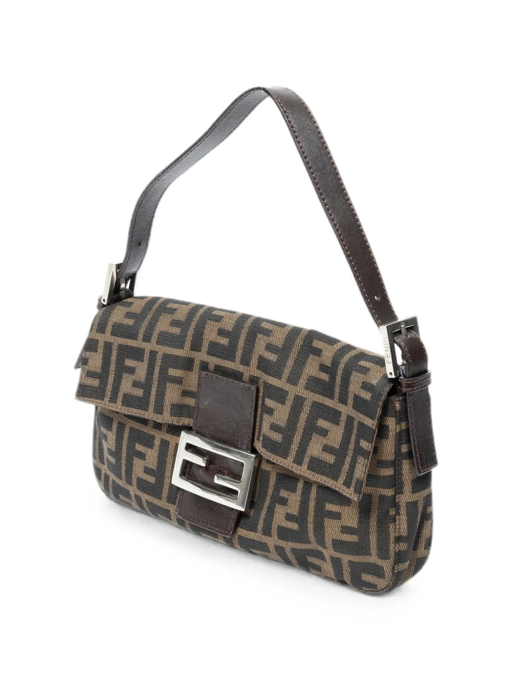 Fendi Pre-Owned Zucca Baguette schoudertas Bruin