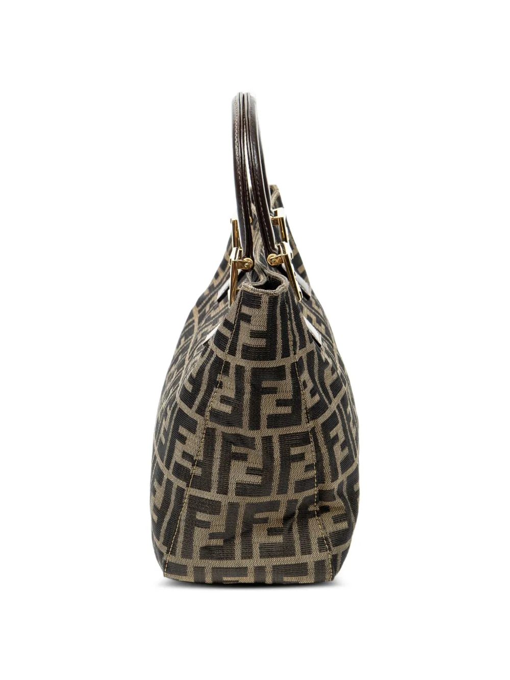 Fendi Pre-owned Small Zucca-pattern Tote Bag in Brown, view 5