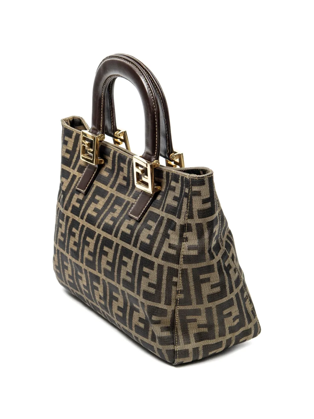 Fendi Pre-owned Small Zucca-pattern Tote Bag in Brown, view 3