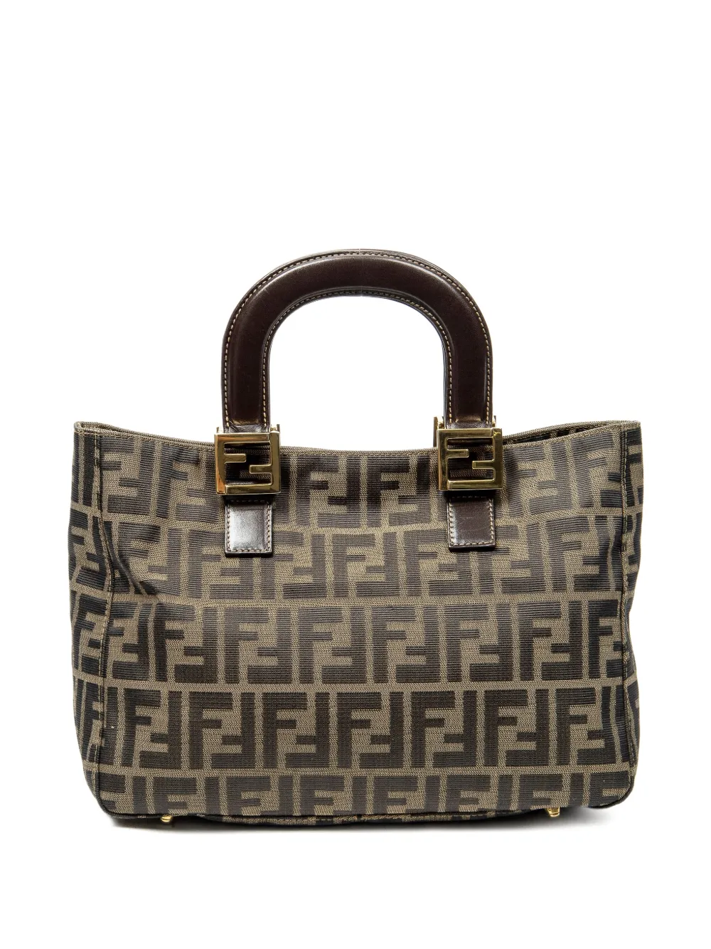 Fendi Pre-owned Small Zucca-pattern Tote Bag in Brown, view 2