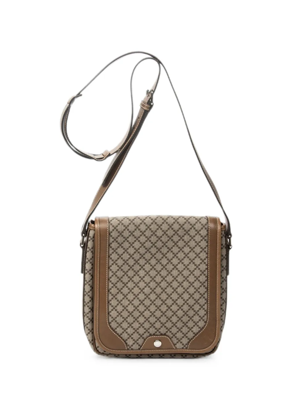 Gucci Pre-Owned Diamante flap cross body bag - Braun