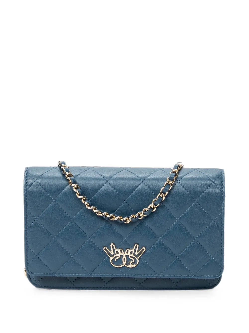 CHANEL Pre-Owned Emoticon quilted shoulder bag - Blue