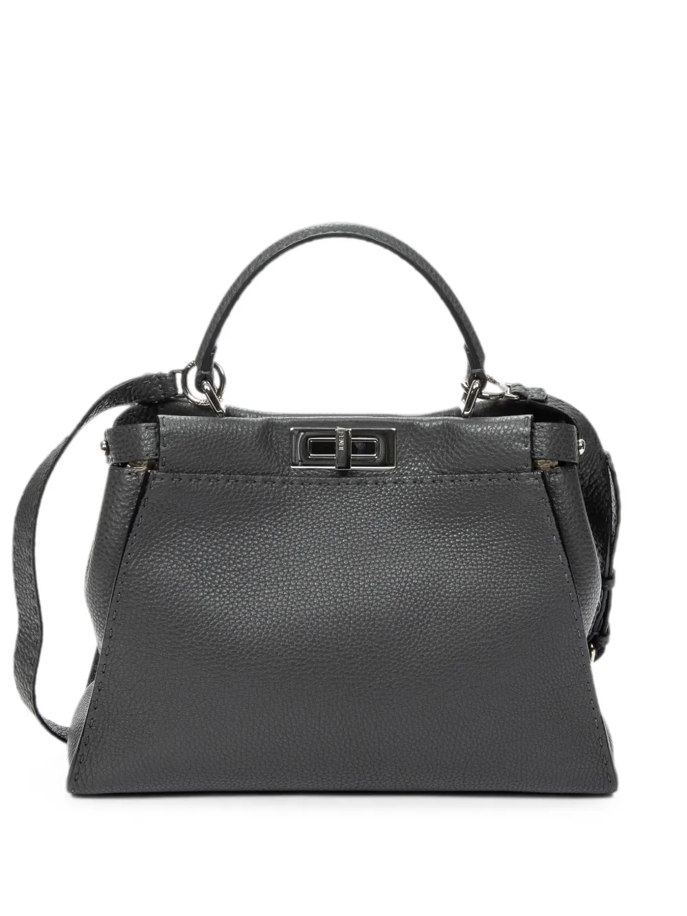 Fendi Pre-Owned medium Peekaboo leather tote bag - Grigio