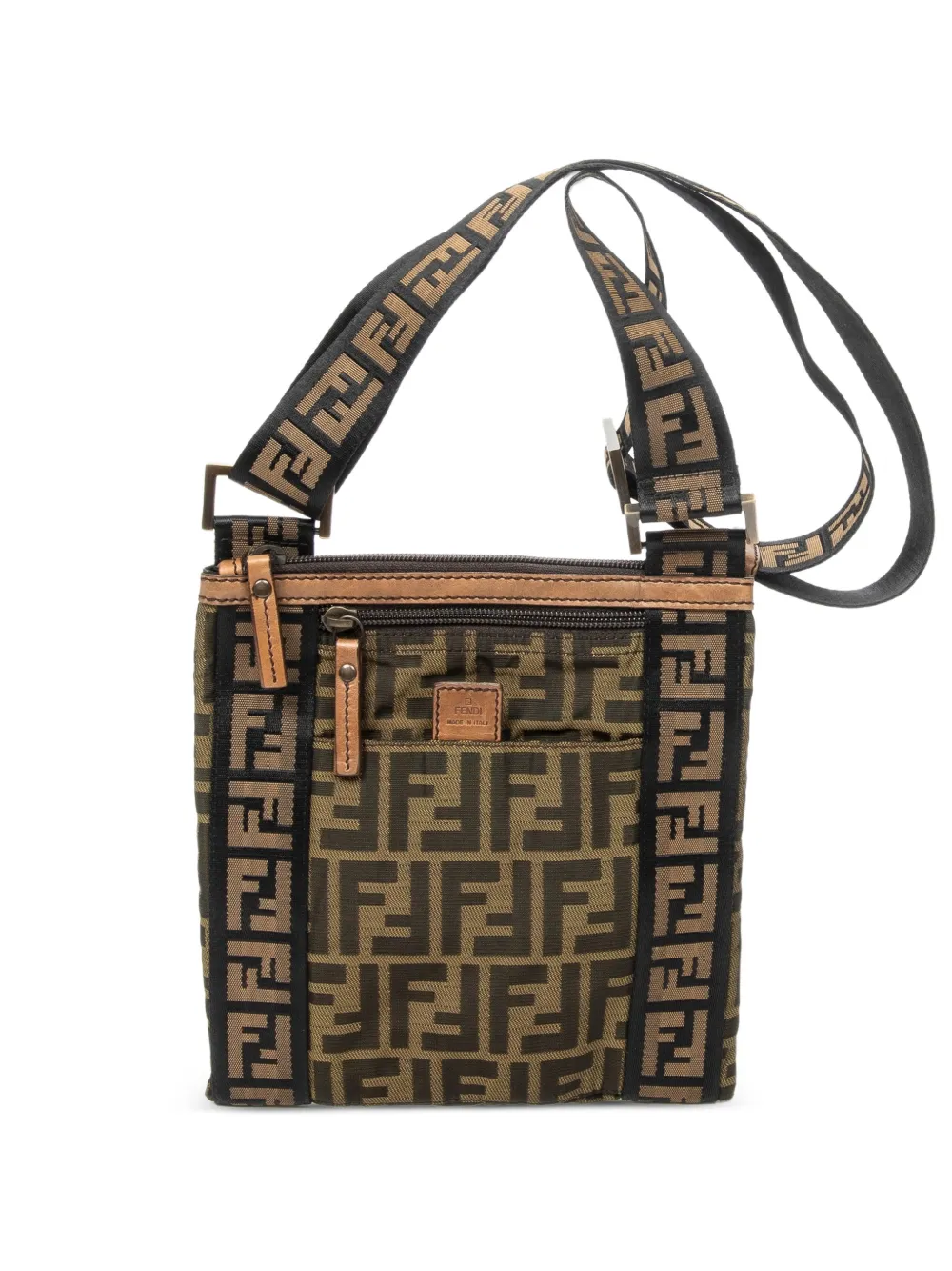 Fendi Pre-Owned Zucca cross body bag - Brown