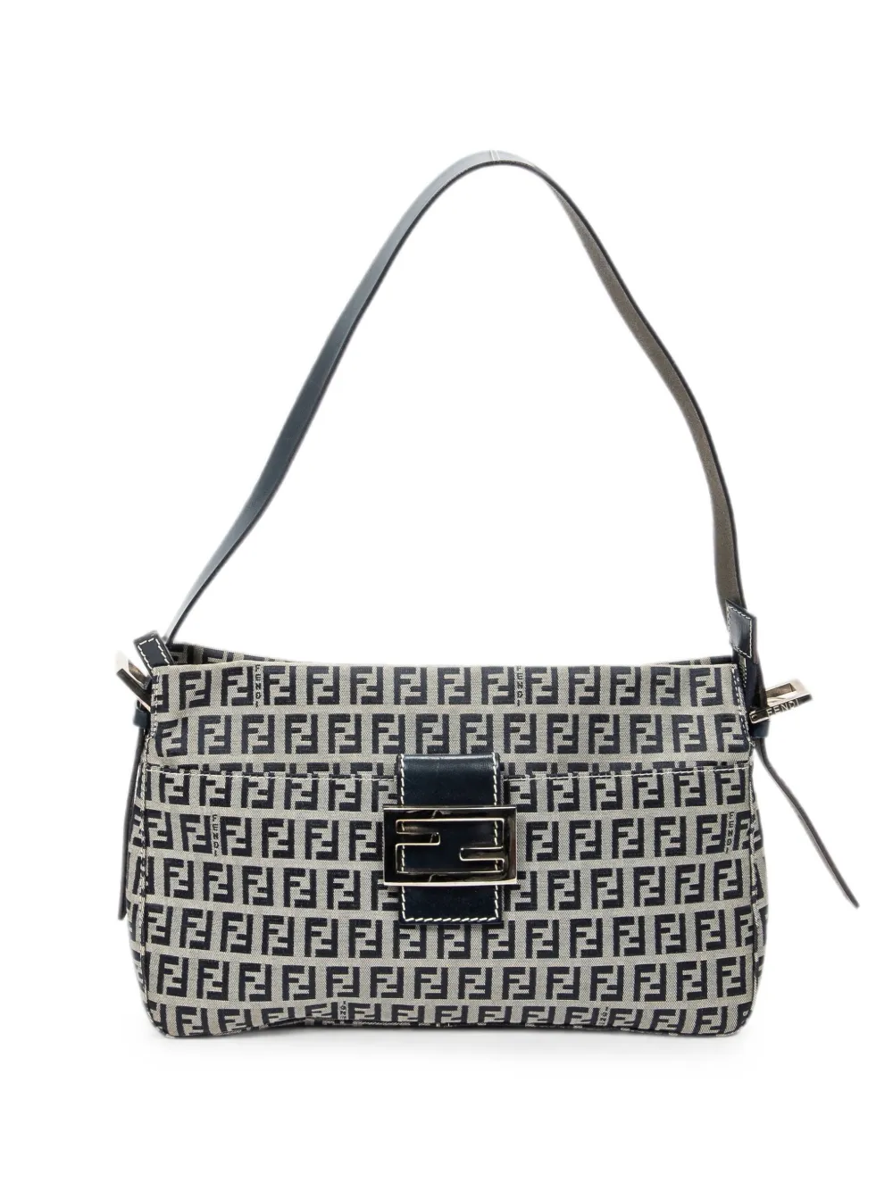 Fendi Pre-Owned FF logo-plaque shoulder bag - Grey