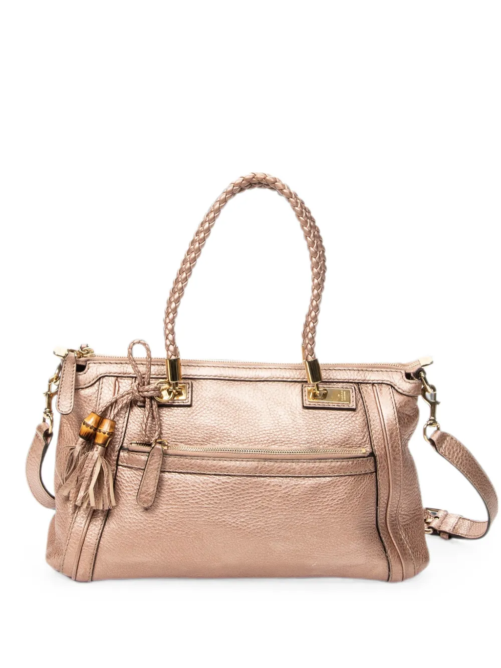 Gucci Pre-Owned Bella braided-handle tote bag - Rosa