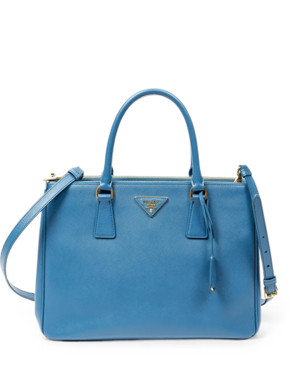 Prada Pre-Owned medium Galleria double-zip shoulder bag - Blu