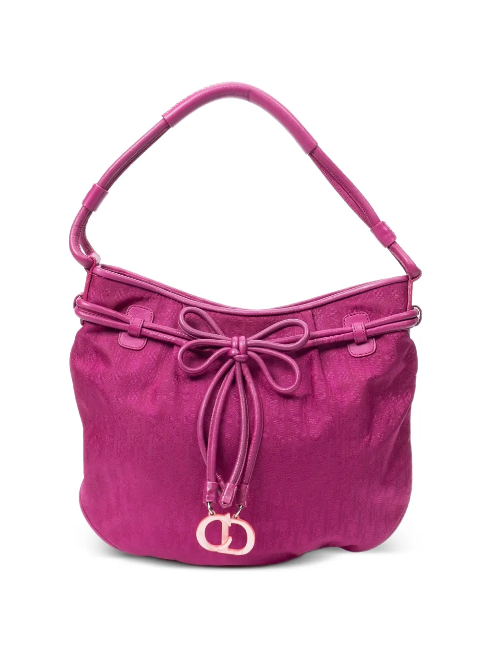 Christian Dior Pre-Owned Schultertasche mit Schleife und Anhänger - Rosa