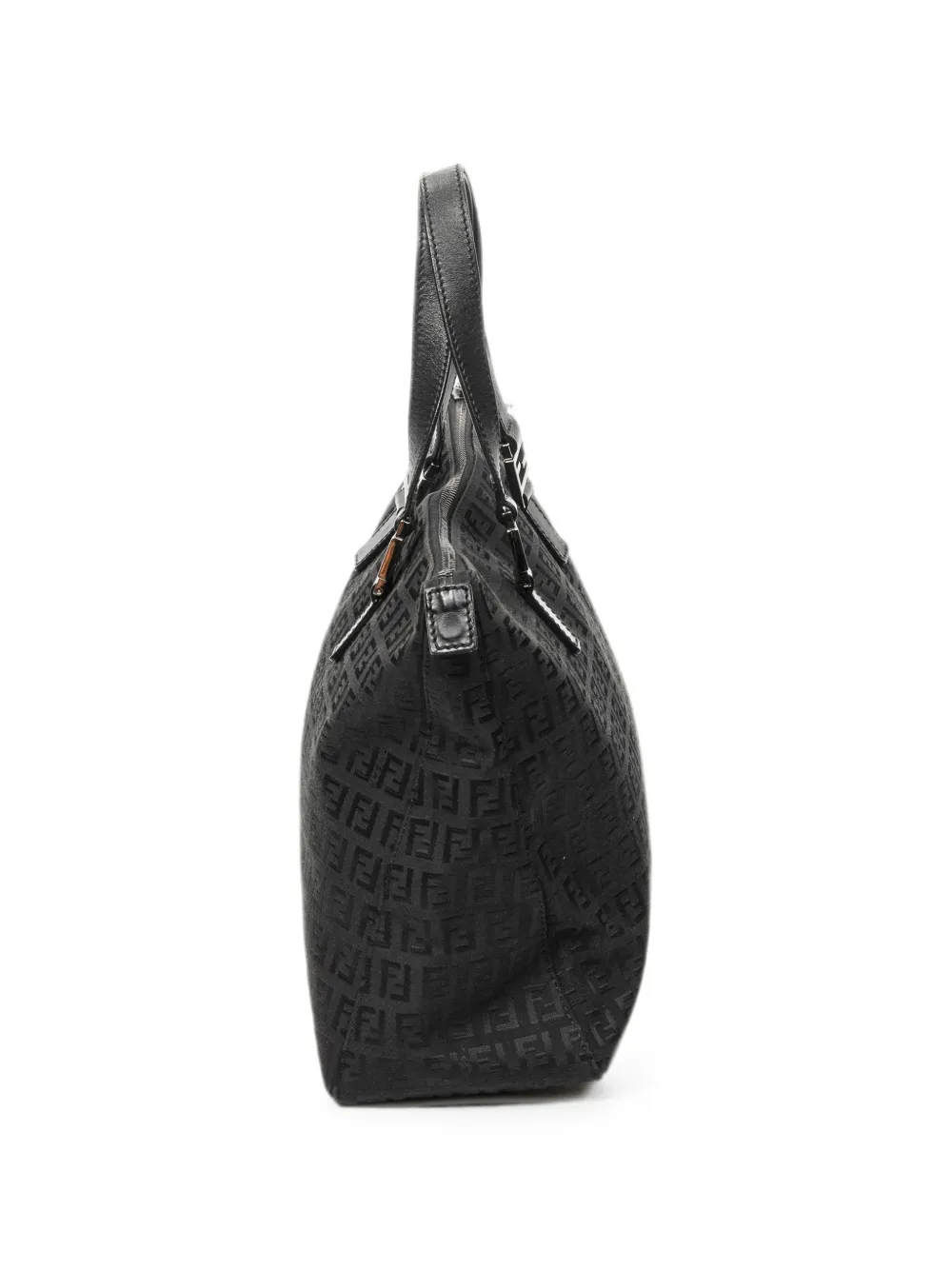 Fendi Pre-owned Roll Zucca Tote Bag in Black, view 5