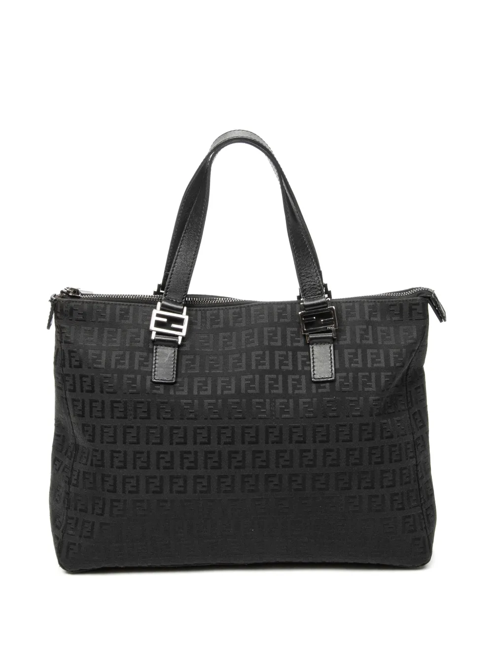 Fendi Pre-owned Roll Zucca Tote Bag in Black, view 2