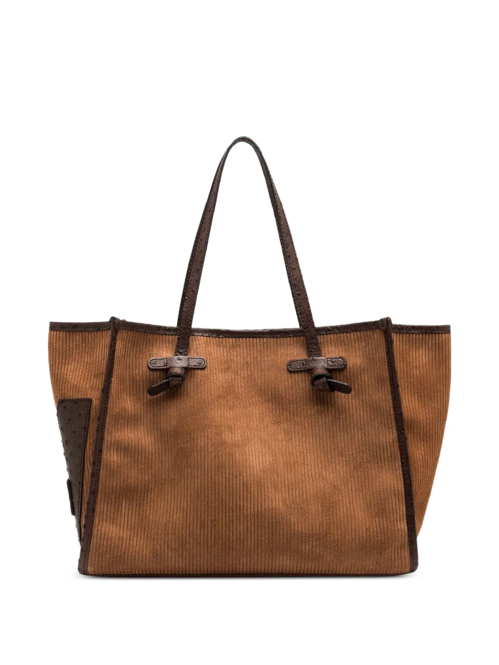 GIANNI CHIARINI Grote Marcella shopper met ribfluwelen effect Bruin