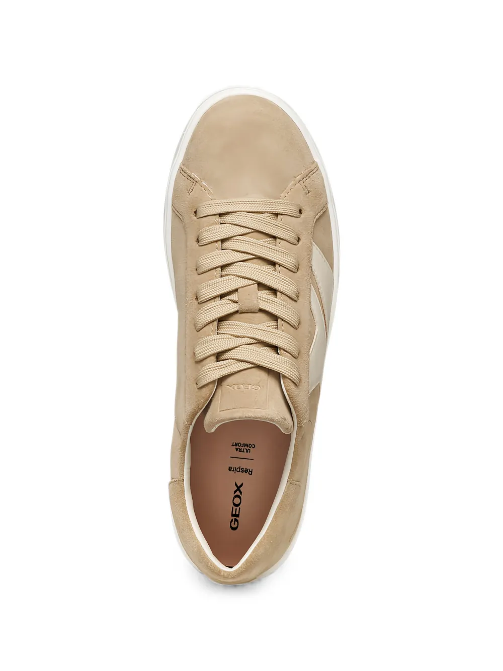 Geox Spherica Ecub-1 panelled lace-up sneakers Beige