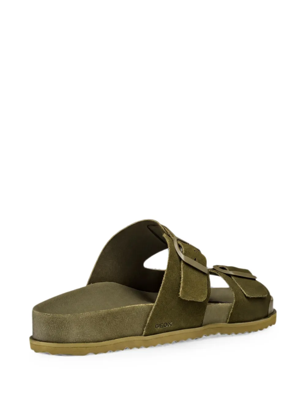 Geox Parnaiba buckled leather sandals Groen