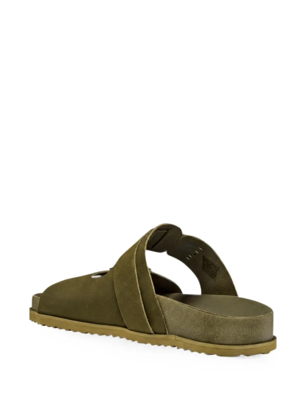 Geox Parnaiba buckled leather sandals Groen
