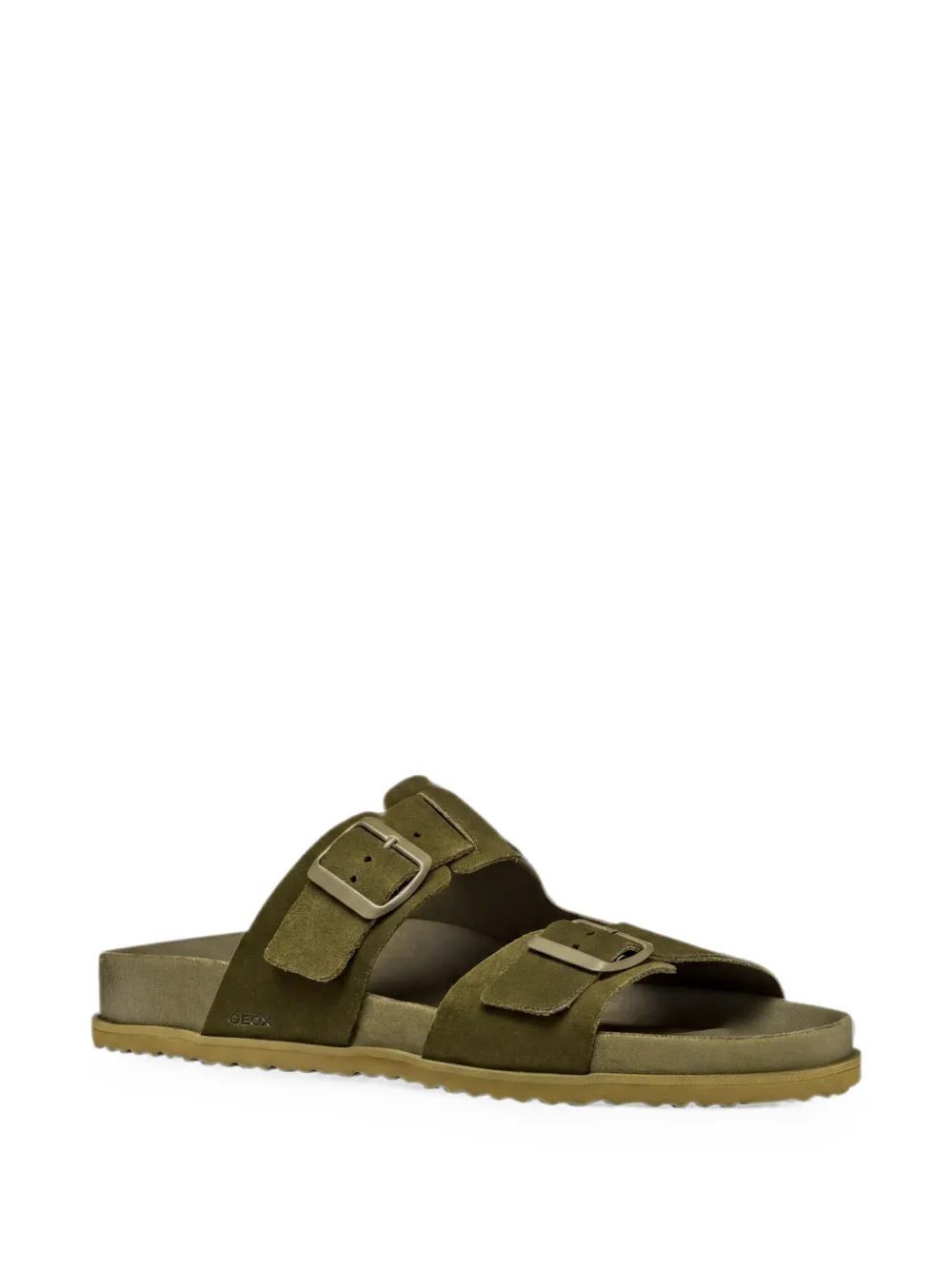 Geox Parnaiba buckled leather sandals Groen