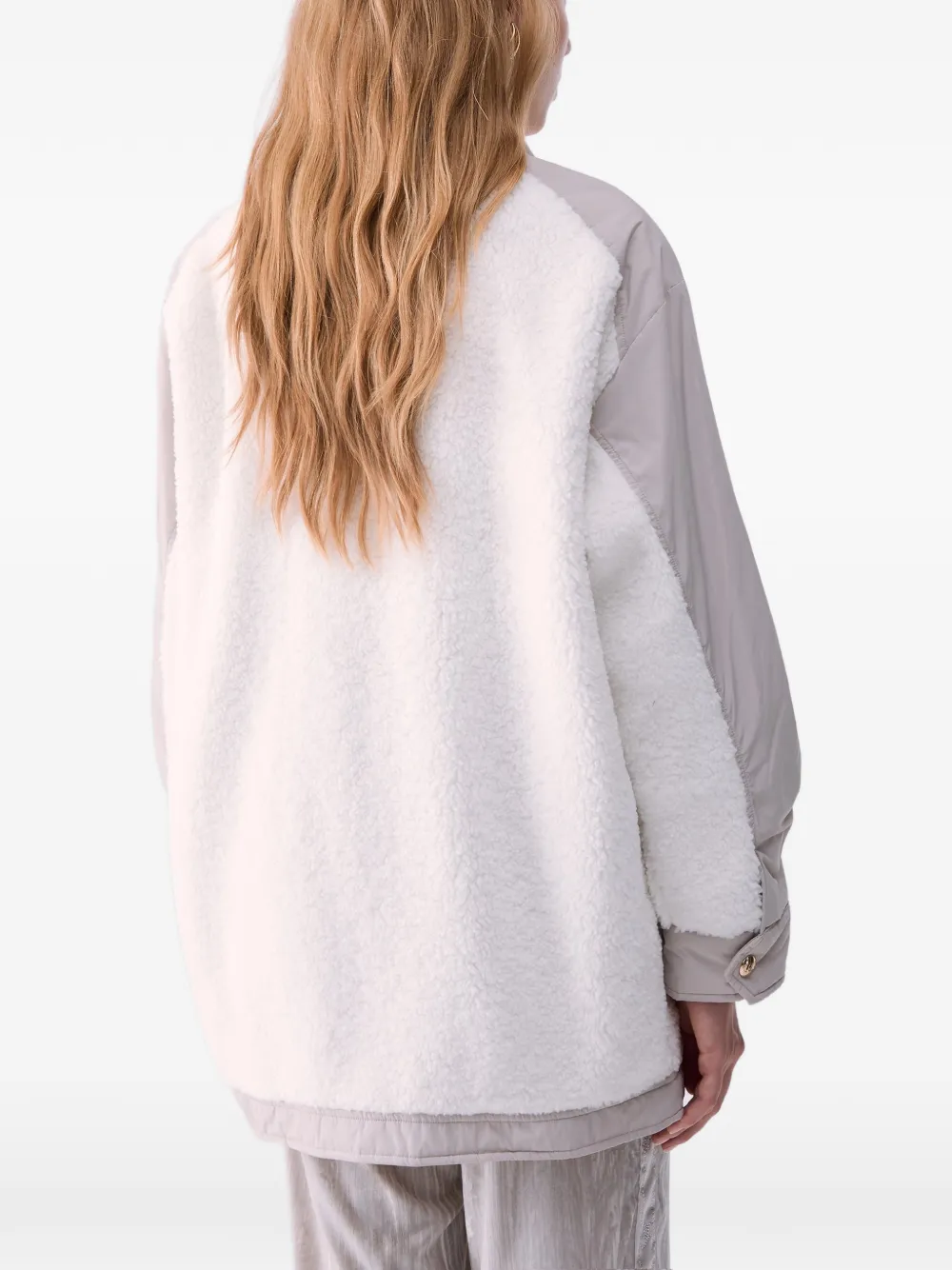 LIU JO Oversized teddy bomberjack Wit