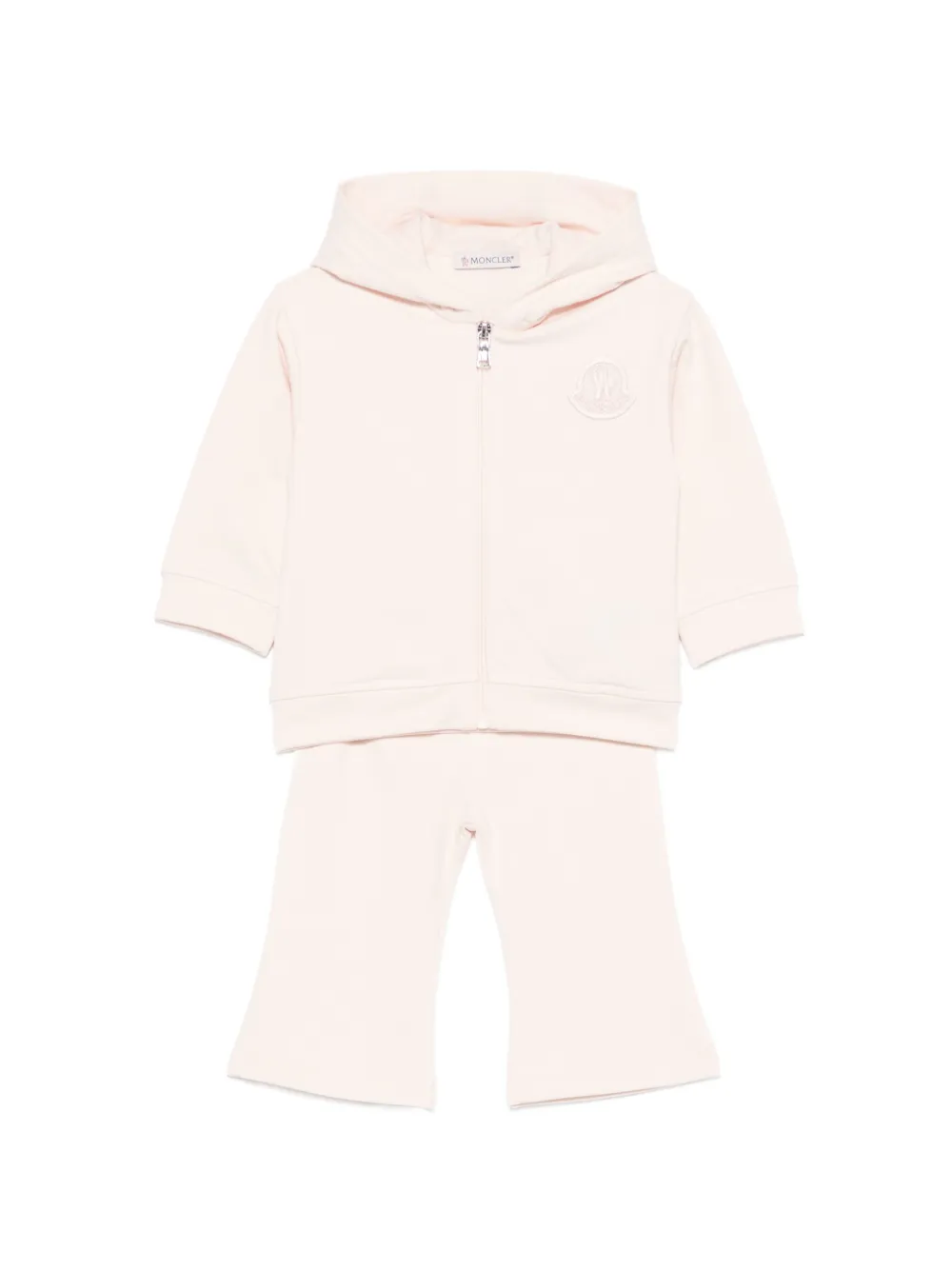 Moncler Enfant survêtement à patch logo - Rose Moncler Enfant survêtement à patch logo - Rose