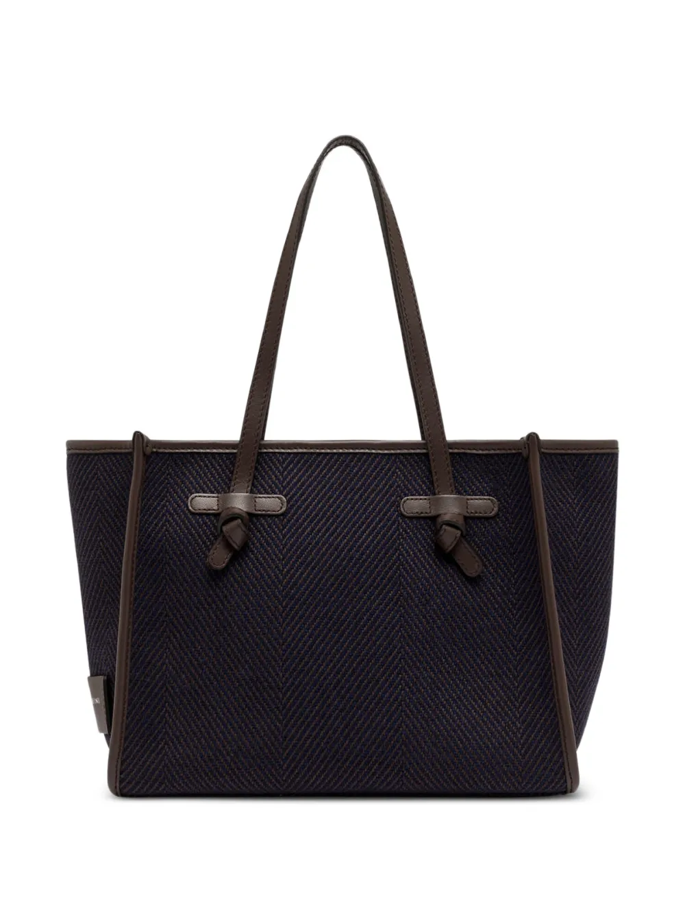 GIANNI CHIARINI Marcella medium herringbone tote bag - Blu