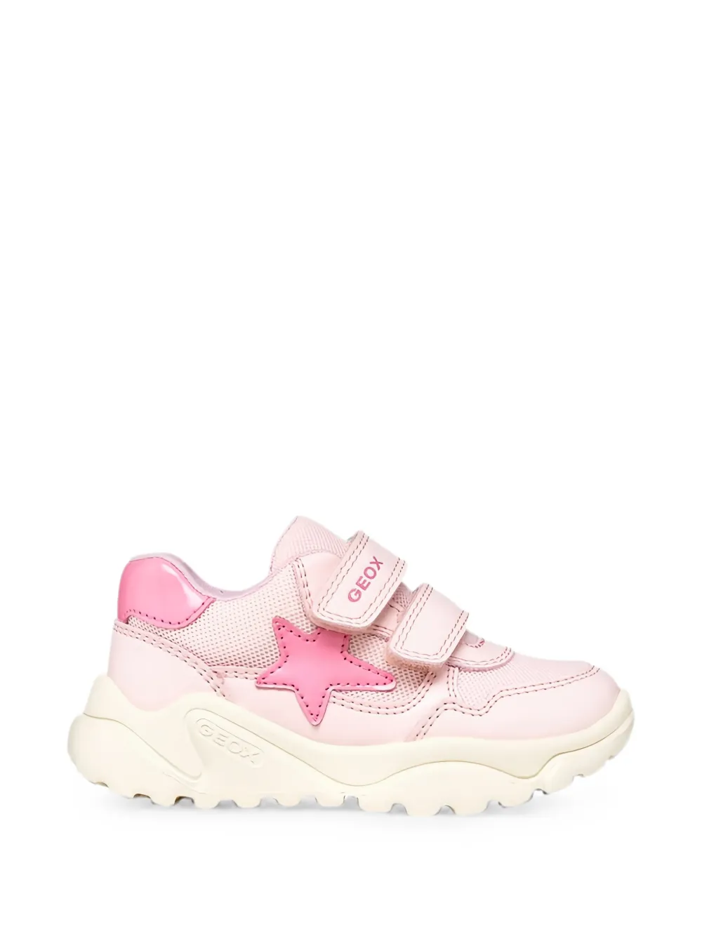 Geox Kids Ciufciuf star-patch touch-strap sneakers Roze