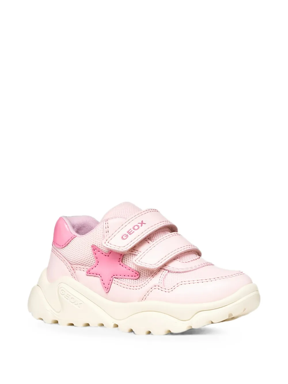 Geox Kids Ciufciuf star-patch touch-strap sneakers Roze