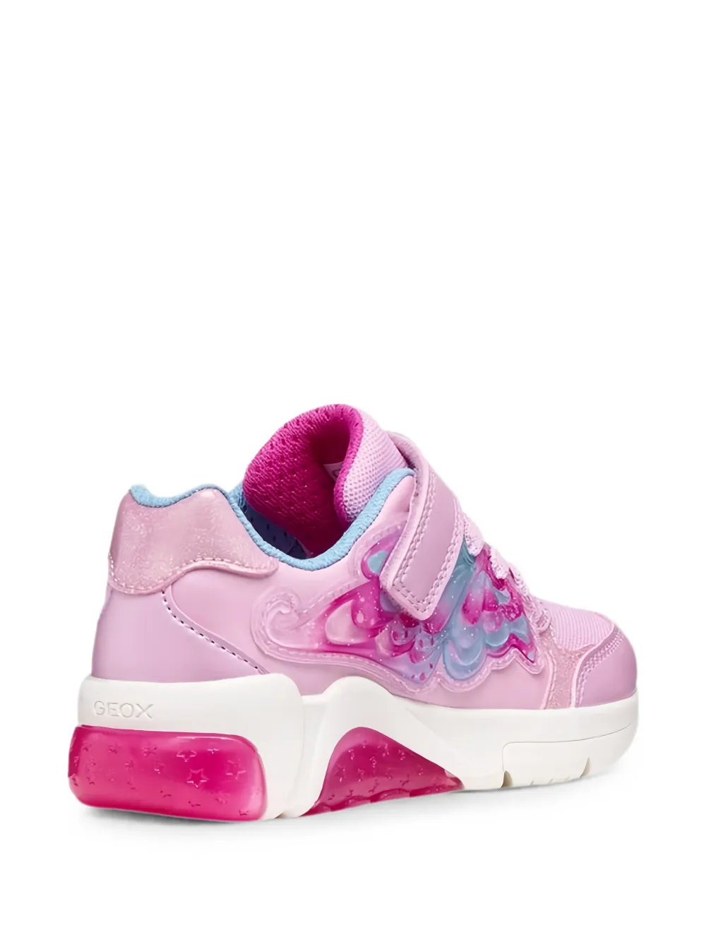 Geox Kids Fadinlight touch-strap mesh-panel sneakers Roze