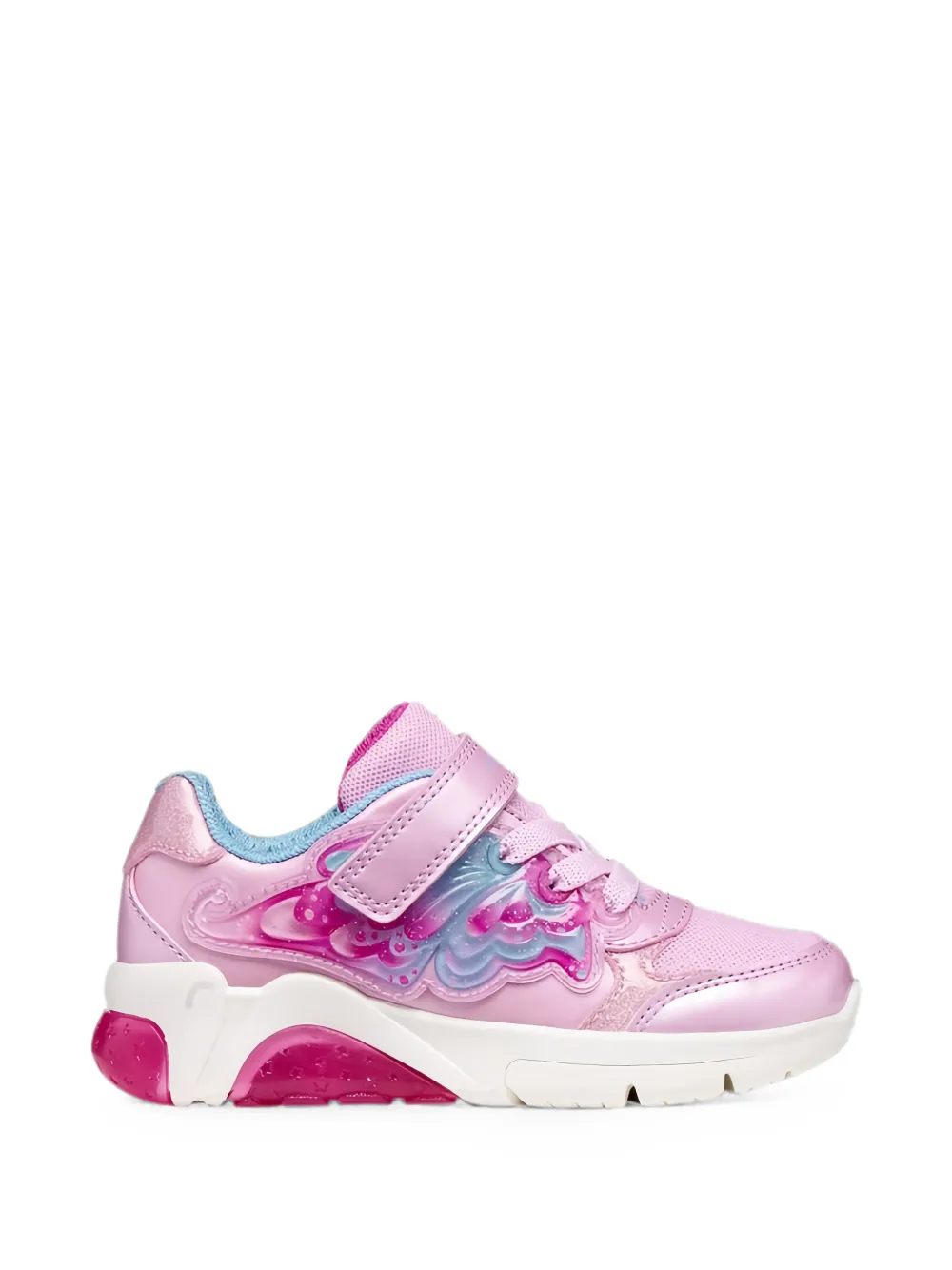 Geox Kids Fadinlight touch-strap mesh-panel sneakers Roze