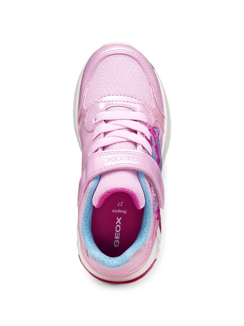 Geox Kids Fadinlight touch-strap mesh-panel sneakers Roze