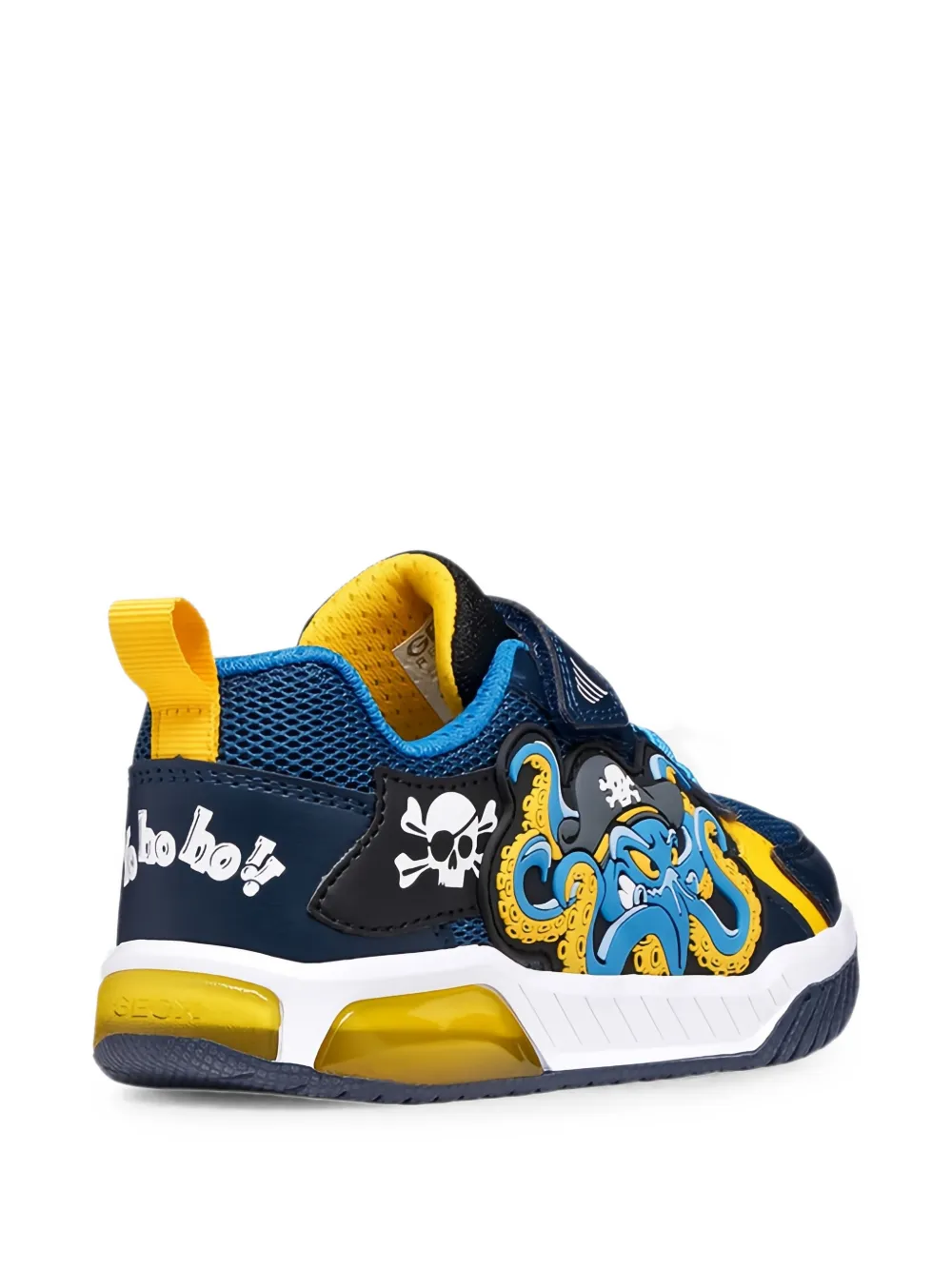 Geox Kids Inek octopus-patch touch-strap sneakers Blauw
