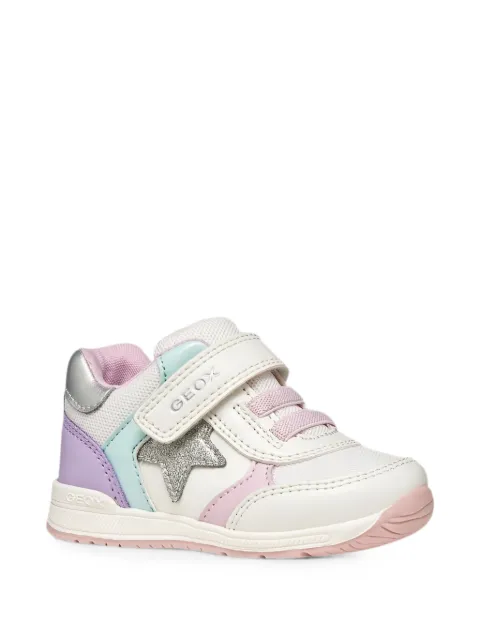 Geox Kids Rishon glitter-effect star-patch sneakers