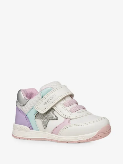 Geox Kids Rishon glitter-effect star-patch sneakers