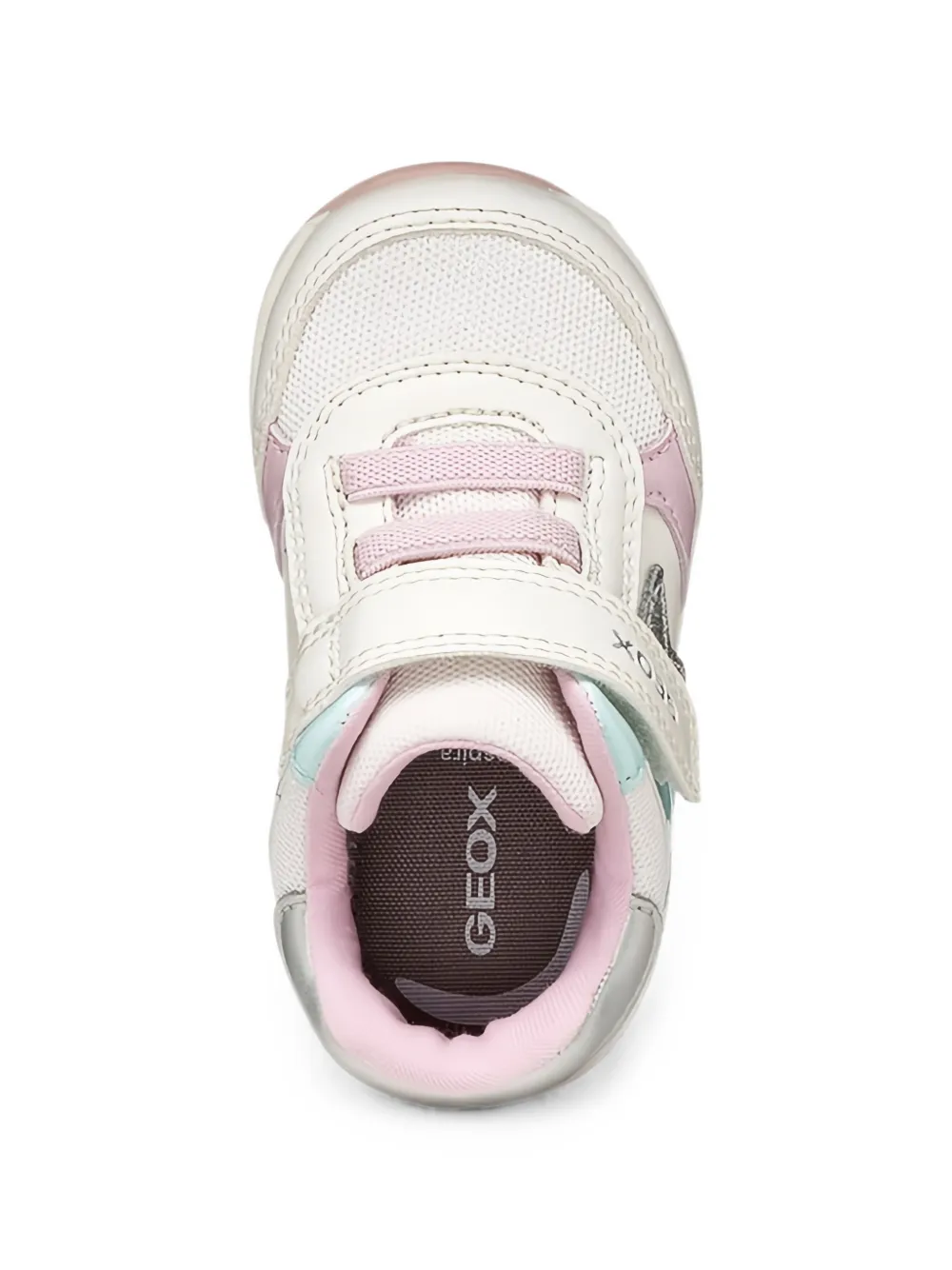 Geox Kids Rishon glitter-effect star-patch sneakers Wit