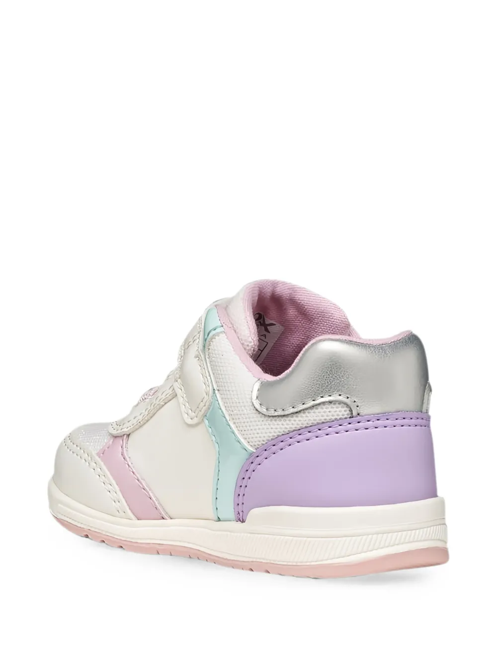 Geox Kids Rishon glitter-effect star-patch sneakers Wit